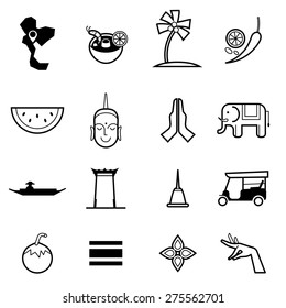 vector collection of thai culture icons