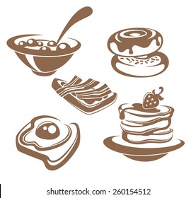 vector collection of traditional breakfast meal