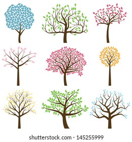 Vector Collection of Tree Silhouettes