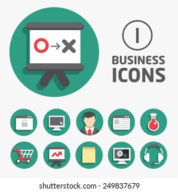 Vector collection of trend all vector icons about the business, made in flat style.