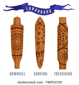 Vector Collection of types longbarrow. With ornaments