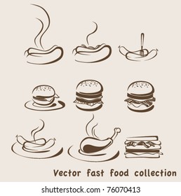 vector collection of unhealthy food