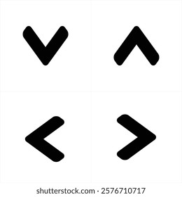 vector collection of up, down, back and next icons with simple design