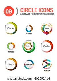 Vector collection of various circle logos
