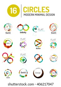 Vector collection of various circle logos