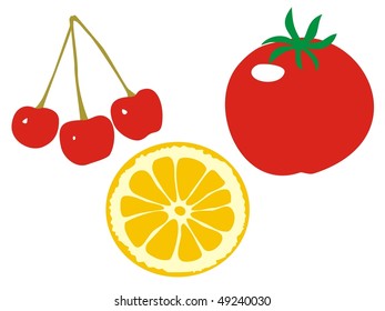 vector collection of vegetables and fruits