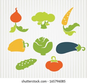 vector collection of vegetables in info graphic style