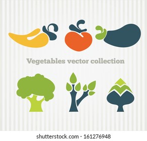vector collection of vegetables in infographic style