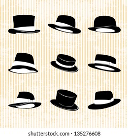 Vector Collection of Vintage Hats