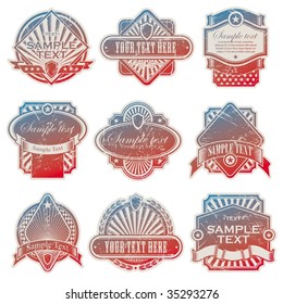 Vector collection of vintage usa labels