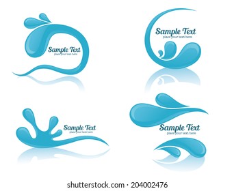 vector collection of water  icons and symbols