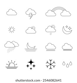Vector colección del conjunto de iconos de Clima
