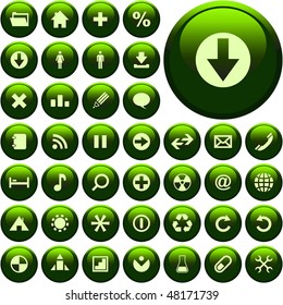 Vector collection of web buttons