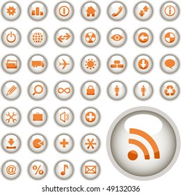 Vector collection of web buttons.