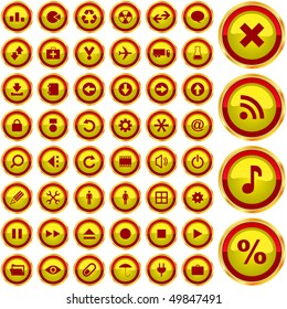 Vector collection of web buttons.