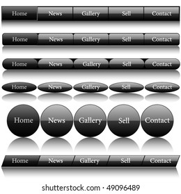 vector collection of web navigation