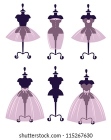 vector collection of wedding dresses