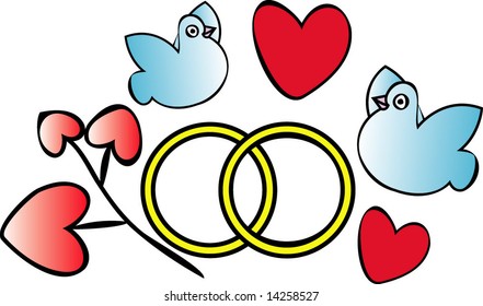 vector collection of wedding's picture 01