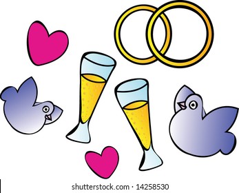 vector collection of wedding's picture 02