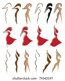 vector collection of women's bodies