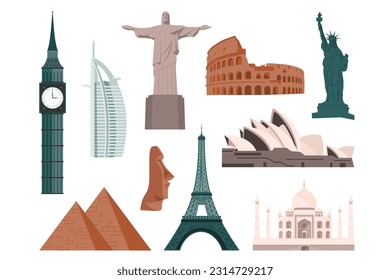 vector collection of world landmark