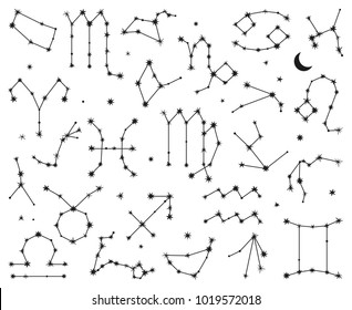 Vector Collection of Zodiac Sign Constellations