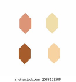 Vector collections of shape islamic door and window silhouette Arabic arch. Patterns in oriental style.Best for islamic design Frames design for Ramadan Kareem. Vector mosque gate shape isolated