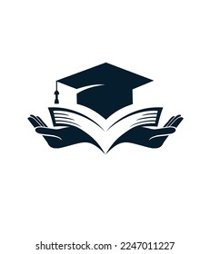 Vector college logo design template. vector illustration