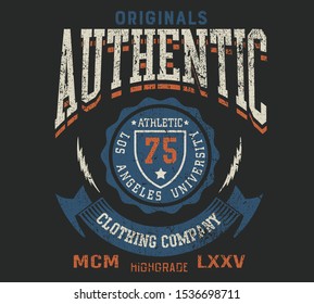 vector college varsity athletic print