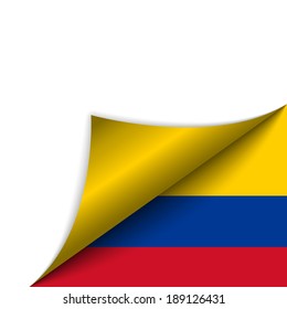 Vector - Colombia Country Flag Turning Page