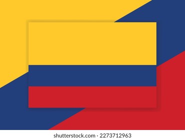 Vector Colombia Flag. Country flag design. Flat vector flag.