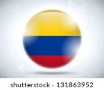 Vector - Colombia Flag Glossy Button
