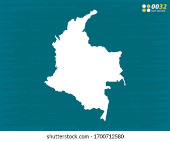 Vector of Colombia map on dark background.