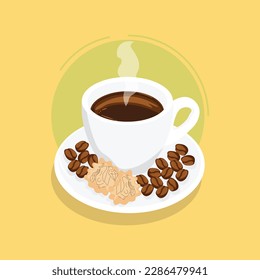 vector colombian coffee illustration concept