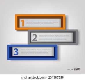 vector color 3d frames on gray background