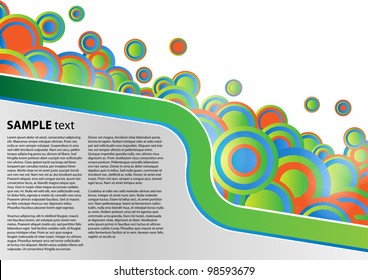 Vector color abstract background with text