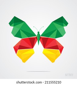 Vector color abstract butterfly