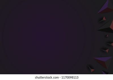 Vector color abstract geometric banner with triangle.