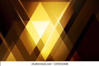 Vector color abstract geometric banner with gold triangle shapes.