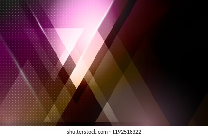 Vector color abstract geometric banner with triangle shapes.