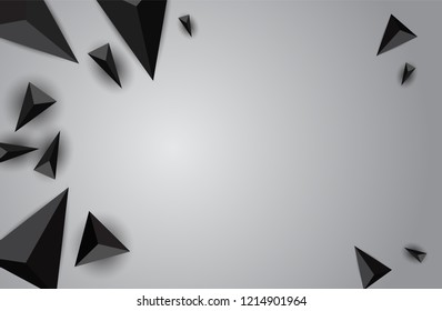 Vector color abstract geometric banner with triangle.