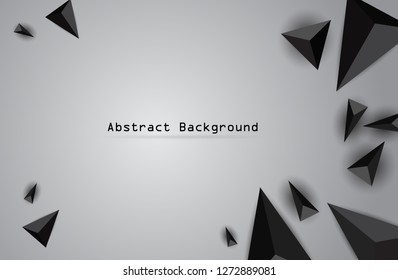 Vector color abstract geometric banner with triangle.