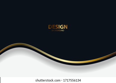 Vector color abstract geometric banner and gold shapes 