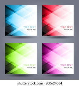 Vector color abstract geometric banner with triangle.
