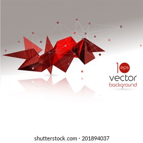 Vector color abstract geometric banner with triangles.
