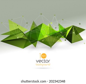 Vector color abstract geometric banner with triangle.