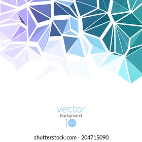 Vector color abstract geometric banner with triangle.