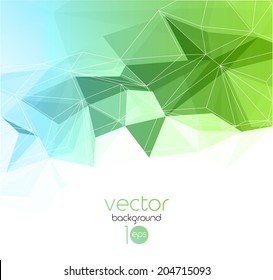 Vector color abstract geometric banner with triangle.
