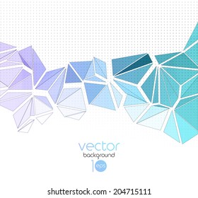 Vector color abstract geometric banner with triangle.