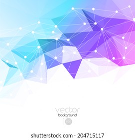 Vector color abstract geometric banner with triangle.
